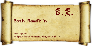 Both Ramón névjegykártya